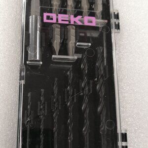 Deko 13pc Drill Bit Tip Set for Drills Tools. Replacement for drillbit w case